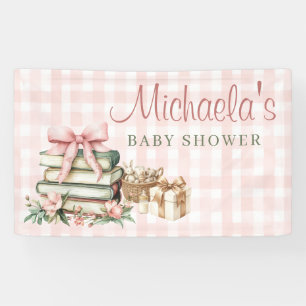 Ein neues Kapitel beginnt Pink Bow Books Baby Show Banner
