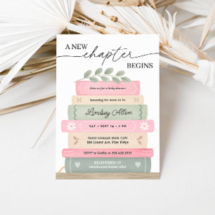 Ein neues Kapitel beginnt Storybook-Baby-Party Einladung