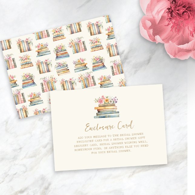 Ein neues Kapitel-Bücher-Brautparty Begleitkarte (Book Theme Enclosure Card
)