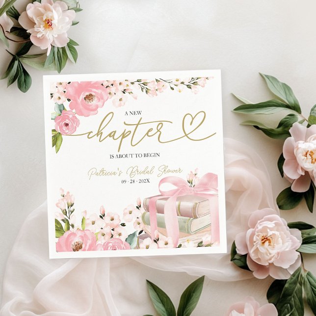 Ein neues Kapitel-Bücher-Brautparty Serviette (Von Creator hochgeladen)