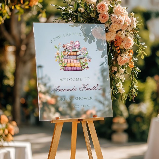 Ein neues Kapitel-Geschichte-Brautparty Willkommen Acrylschild (Von Creator hochgeladen)
