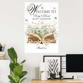 Ein neues Kapitel Wildblume Kinderdusche beginnen Poster