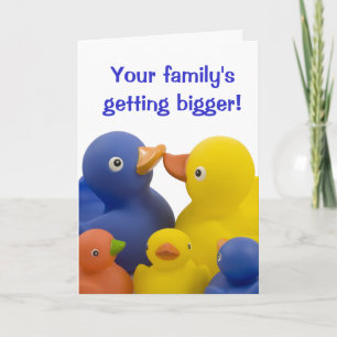 Ein neues Kind in der Familie - Familie Duck Karte