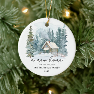Ein neues Zuhause Winter-Handschrift Kalligrafie U Keramik Ornament