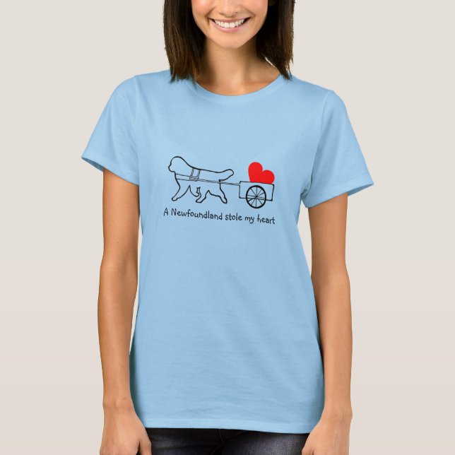 Ein Neufundland hat mir das Herz gestohlen T-Shirt (Vorderseite)