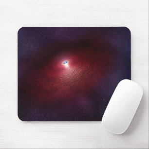 Ein Neutronenstern mit einer Scheibe warmen Staubs Mousepad