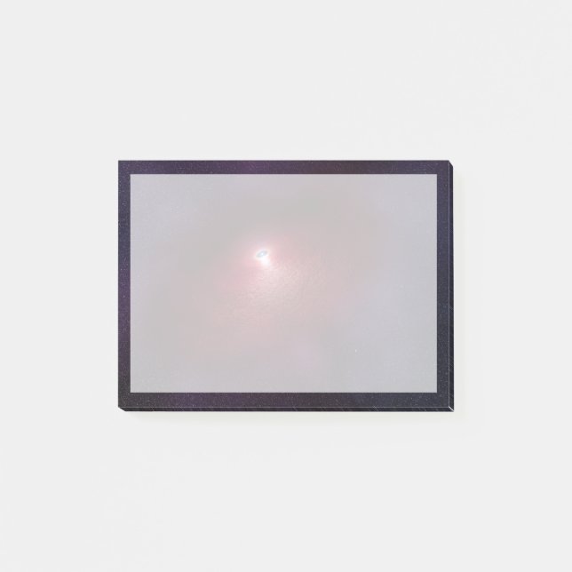 Ein Neutronenstern mit einer Scheibe warmen Staubs Post-it Klebezettel (Vorderseite)