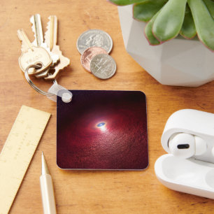 Ein Neutronenstern mit einer Scheibe warmen Staubs Schlüsselanhänger