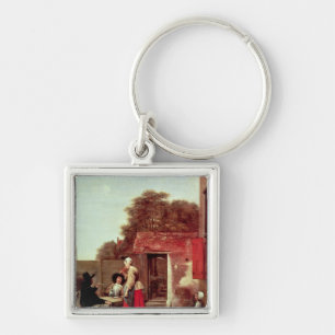 Ein niederländischer Hof, c.1658-60 Schlüsselanhänger
