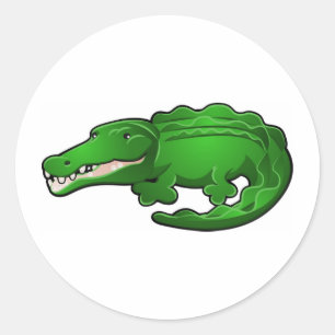 Ein niedlicher Alligator-oder Runder Aufkleber