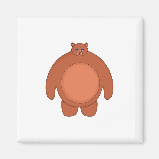 Ein Niedlicher Chubby-Bär Magnet (Vorne)