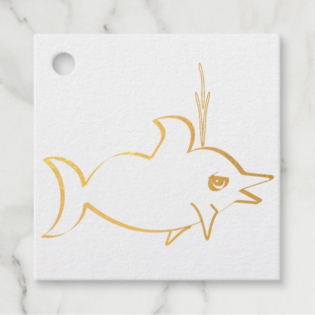 Ein niedlicher Delphin Geschenkanhänger (Vorderseite)
