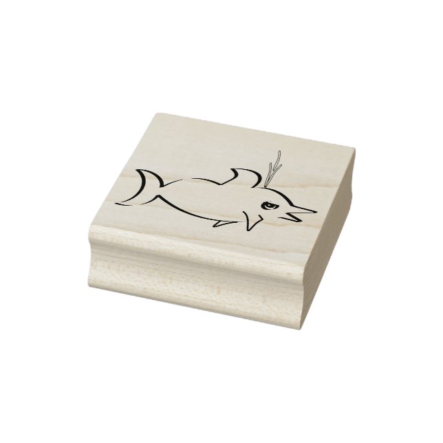 Ein niedlicher Delphin Gummistempel (Stempel)