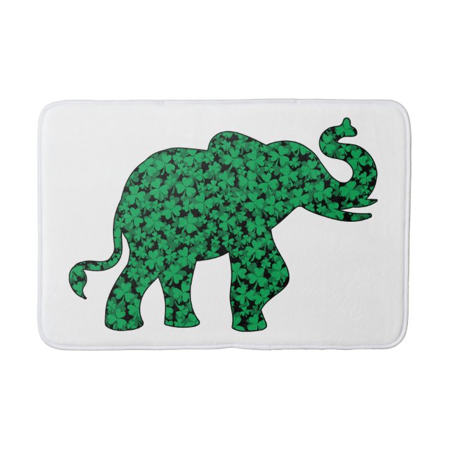 ein niedlicher Elefant aus Kleeblättern Badematte (Vorderseite)