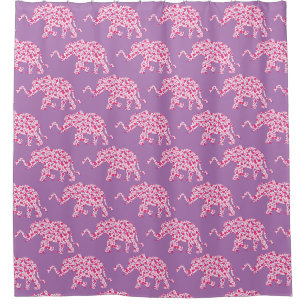 Ein Niedlicher Elefant in rosa Herzen Duschvorhang