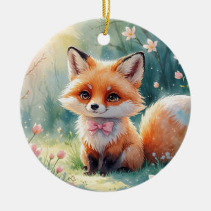 Ein Niedlicher Fuchs Keramik Ornament