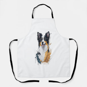 Ein niedlicher Hund Border Collie [RB#10009] Schürze