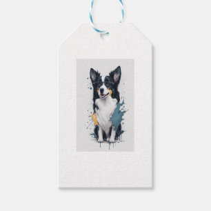 Ein niedlicher Hund Border Collie [RB#10011] Geschenkanhänger