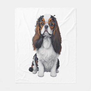 Ein niedlicher Hund König Charles Spaniel Fleecedecke
