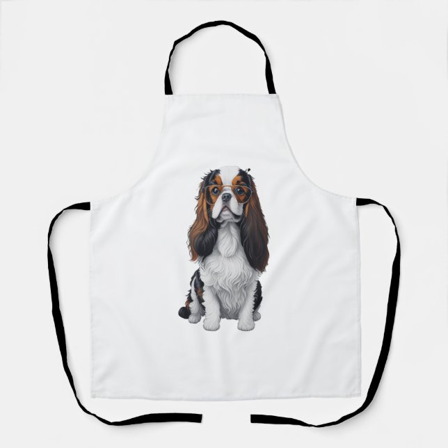 Ein niedlicher Hund König Charles Spaniel Schürze (Vorderseite)