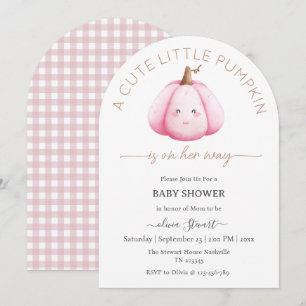 Ein niedlicher Kürbis ist auf dem Weg Babydusche Einladung