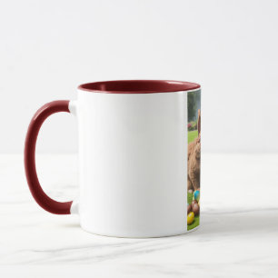 Ein Niedlicher Osterhase mit Brille Tasse