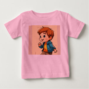 ein niedlicher unschuldiger Junge im Hemd für Baby Baby T-shirt