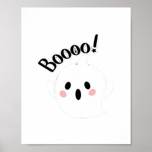 Ein Niedlicher, weißer Boo, Lässig Poster