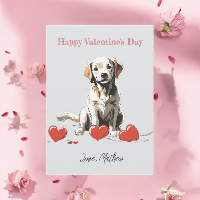 Ein niedlicher Welpe Feiertagskarte (Von Creator hochgeladen)