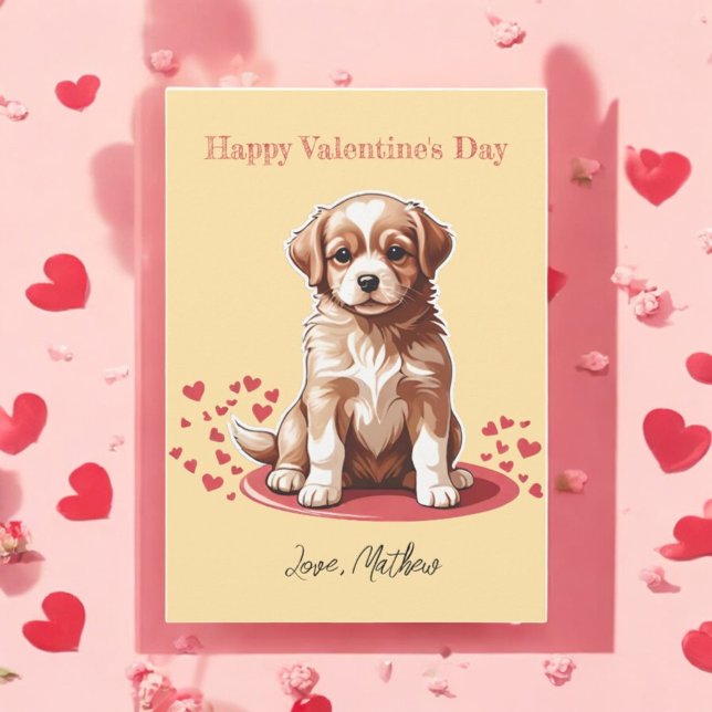 Ein niedlicher Welpe Feiertagskarte (Von Creator hochgeladen)