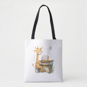 Ein Niedliches Baby Giraffe spielt Gitarre Tasche