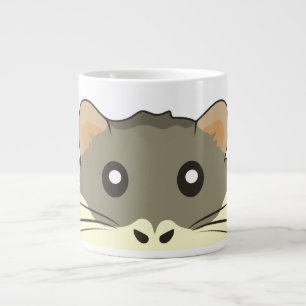 Ein Niedliches Cartoon Tier mit mehrfarbigem Scarf Jumbo-Tasse
