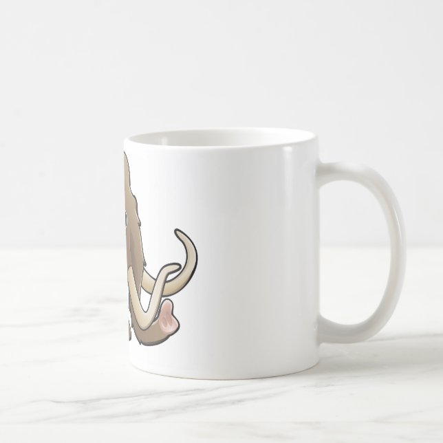Ein niedliches freundliches wolliges Mammut Kaffeetasse (Rechts)