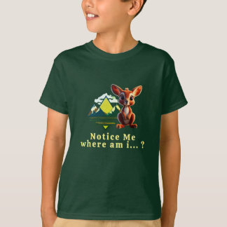 Ein niedliches, ganz rotes Känguru mit großen Auge T-Shirt