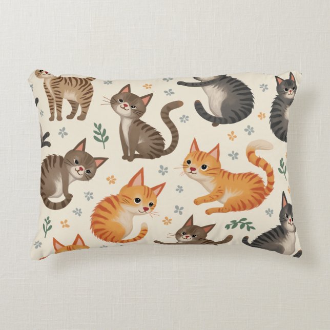 ein niedliches Katzenkissen Dekokissen (Vorderseite)