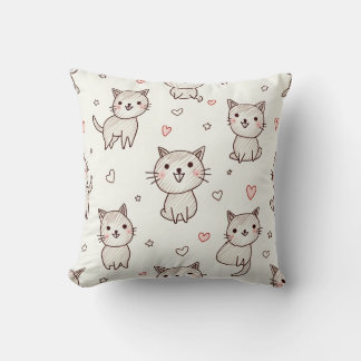 ein niedliches Katzenpolster Kissen