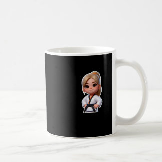 Ein Niedliches Mädchen in Taekwondo Sportsticker Kaffeetasse