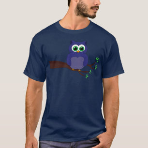 Ein Niedliches Owl auf einem Zweig T-Shirt