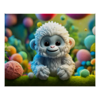 Ein niedliches Yeti aus Garn