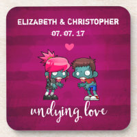 Ein Niedliches Zombie-Paar, das Liebe-Hochzeit auf