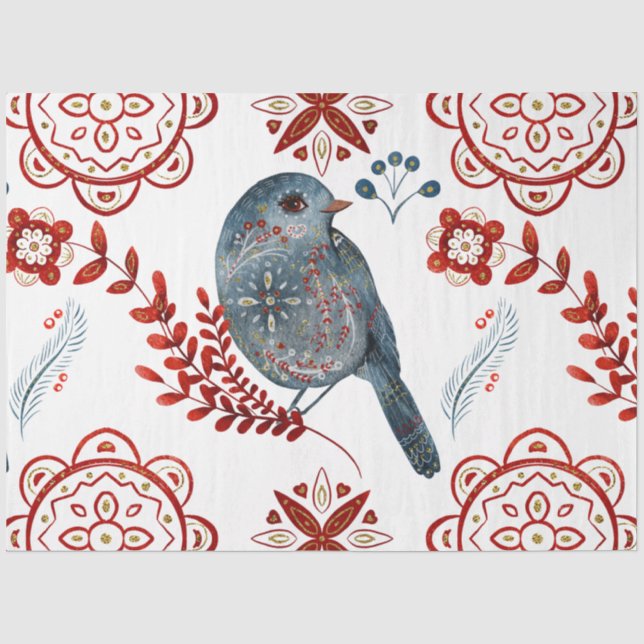 Ein Nordic Tile Series Design für Weihnachten 17 Seidenpapier (Vorderseite)