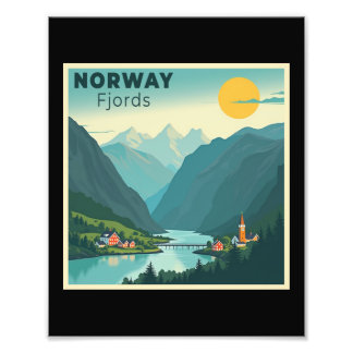 Ein nostalgisches Classic Travel Poster - Norwegen