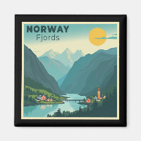 Ein nostalgisches Classic Travel Poster - Norwegen