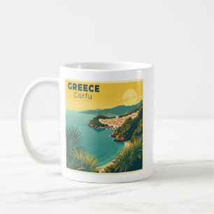 Ein nostalgisches klassisches Reiseplakat – Griech Kaffeetasse