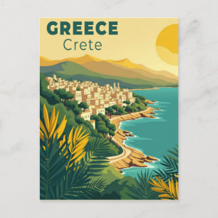 Ein nostalgisches klassisches Reiseplakat – Griech Postkarte