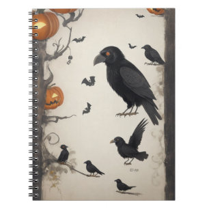 Ein Notebook, das perfekt für Halloween-Planung is Notizblock