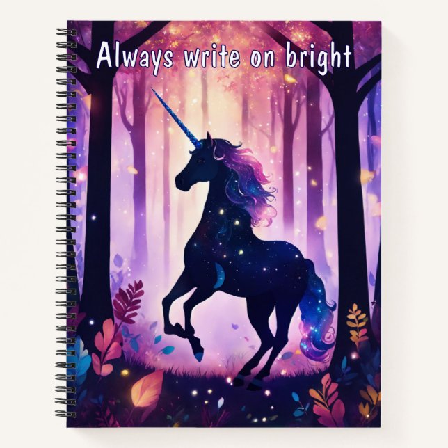 Ein Notebook - mit Unicorn-Design Notizbuch (Vorderseite)