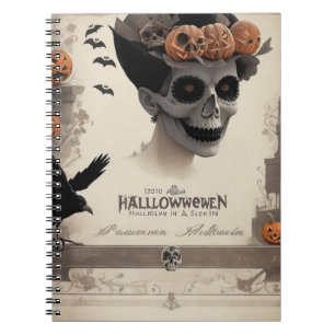Ein Notizbuch, das ein Leckerli für Halloween-Fans Notizblock