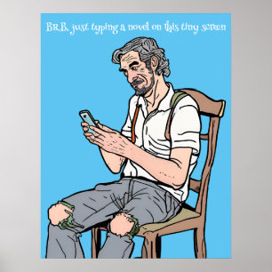 Ein Novel tippen - Drucken Gesimst Poster