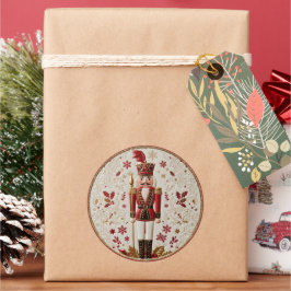 Ein Nussknacker-Weihnachten Runder Aufkleber